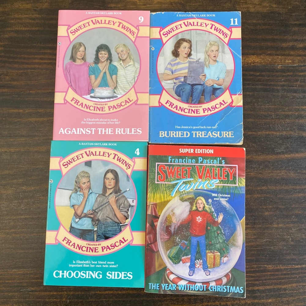 Sweet Valley Twins Book Lot Francine Pascal Vintage Paperback #4 9 10 11 80s 90s